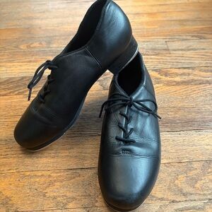 Capezio Black Leather Tele Tone Tap Shoes Women’s Size 8 M